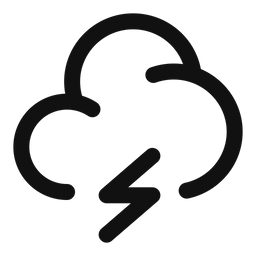 Cloud Bolt Minimalistic  Icon