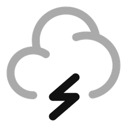 Cloud Bolt Minimalistic  Icon