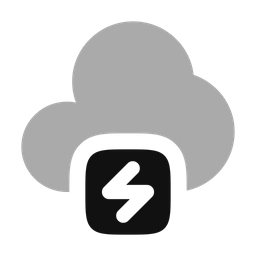 Cloud Bolt Minimalistic  Icon