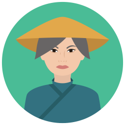 Elderly asian woman  Icon