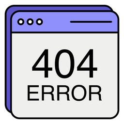 Erro 404  Ícone