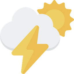 Cloud bolt sun  Icon