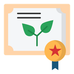 Certificado ecológico  Icono