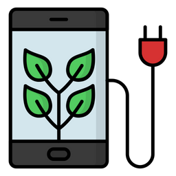 Carregamento ecológico de celular  Ícone