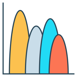 Gráfico de área  Ícone