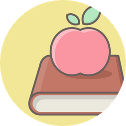 Apple on book  Icon