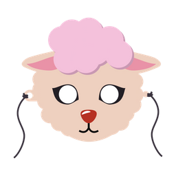 Cute Wooly Lamb Vector  Icon