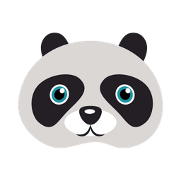 Bear With Black Patches Round Eyes  Icon