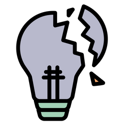 Cracked bulb  Icon