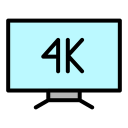 Televisão 4k  Ícone