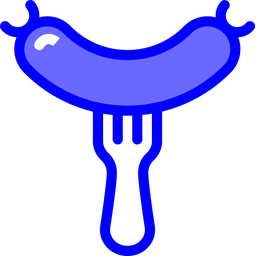 Bratwurst on a grill  Icon