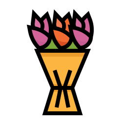 Bouquet Flowers Tulip  Icon