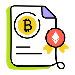 Bitcoin Certificate  Icon