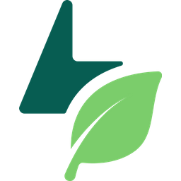 Energy Bolt And Leaf  Icon