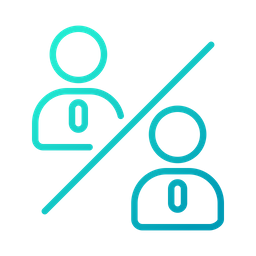 Comparação de pessoas  Ícone