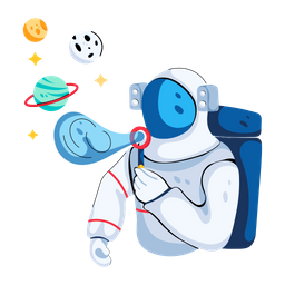 Astronaut Blowing  Icon