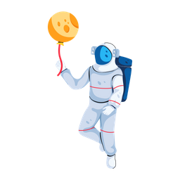 Astronaut Balloon  Icon