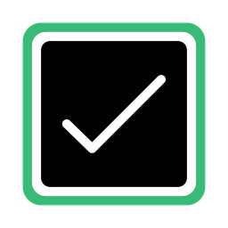 Green check mark button  Icon