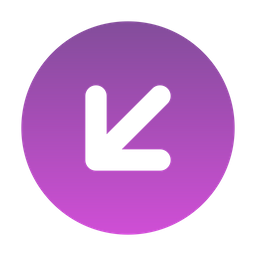 Arrow-downleft-circle  Icon