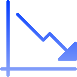 Gráfico decrescente  Ícone