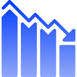 Gráfico decrescente  Ícone