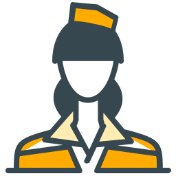 Flugbegleiterin  Symbol