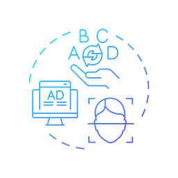 Anúncios de simulação de dislexia  Ícone
