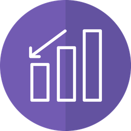 Gráfico de seta para baixo  Ícone