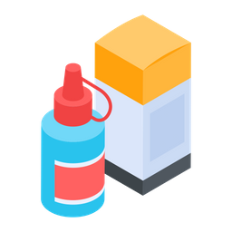 Adhesive Liquid Glue Bottle Stationery Item Icon