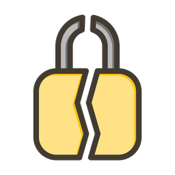 Broken lock  Icon