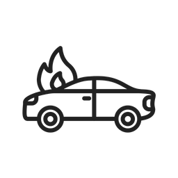 Car On Fire  Icon