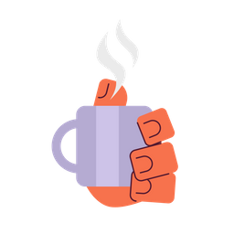 Holding cup with coffee hot drink  Icon