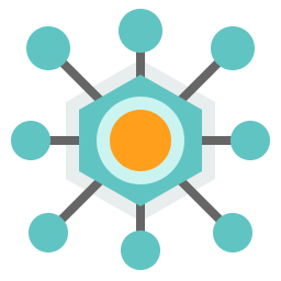 Centralized Network  Icon