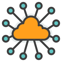 Zentralisierte Cloud  Symbol