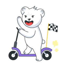 Bear Scooter  Icon