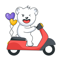 Bear Scooter  Icon