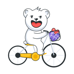 Oso en bicicleta  Icono