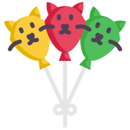 Cat balloons  Icon