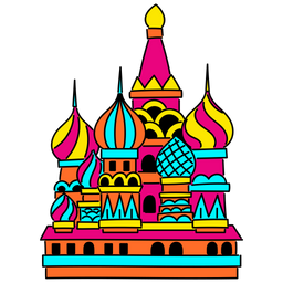 Vibrant Saint Basils Cathedral Illustration Cathedral Of Vasily The Blessed Moscow Landmark 아이콘