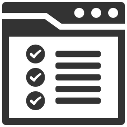 Interface da lista de verificação  Ícone