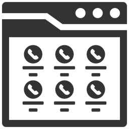 Interface da lista de contatos  Ícone