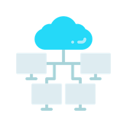 Cloud And Connected Computers  Icon