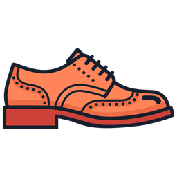 Sapatos Brogues Laranja Ousados  Ícone