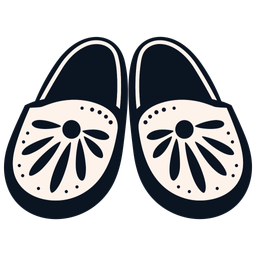 Black Moccasin Shoes  Icon