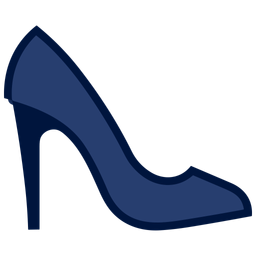 Sapatos Glifos de Salto Alto Azul  Ícone