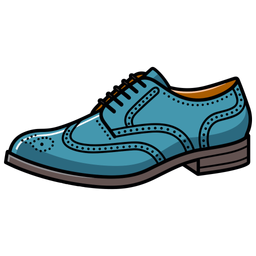 Blue Oxford Sneakers Shoes  Icon