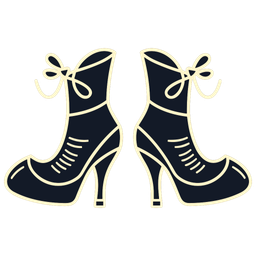 Black Ballet Booties Shoes  Icon