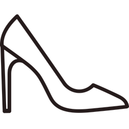 Sapatos femininos de salto com penas azuis  Ícone