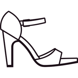 Zapatos de tacón de corcho marrón  Icono