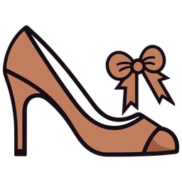 Brown Bow-Back Pumps Shoes  Icon